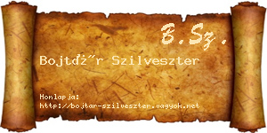 Bojtár Szilveszter névjegykártya