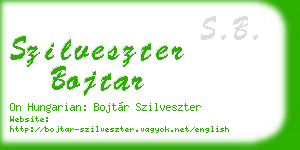 szilveszter bojtar business card